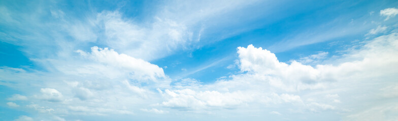 Naklejka na ściany i meble Blue sky with clouds in la Digue island