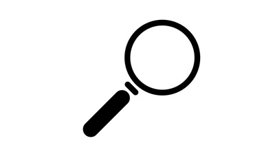 Magnifying Glass Glyph Vector Icon, Symbol or Logo.