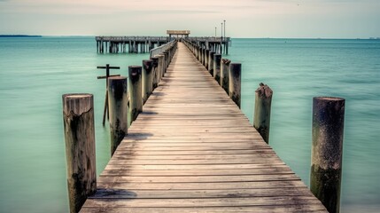 Obraz premium Pier on the seashore
