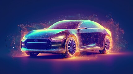 Generative AI illustration of contemporary automobile
