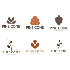 abstract simple pinecone logo design,for business,badge,emblem,pine plantation,pine wood industry,yoga,spa,vector