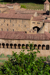 Summer cityscape, views of old buildings and streets in the city of Barcelona, ​​public places.