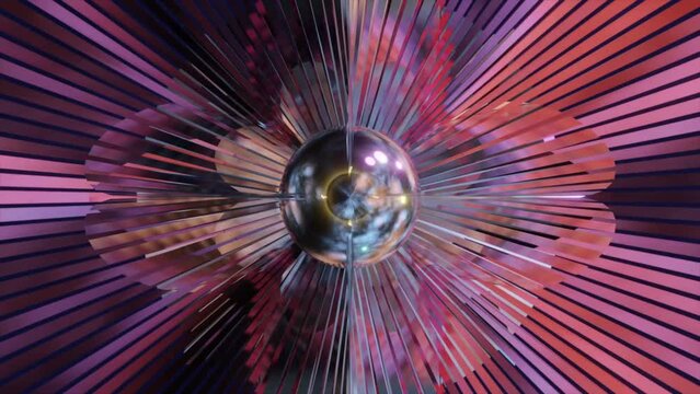 Abstract background 3D animation shiny futuristic objects made of geometric elements transforms and rotates in space loop. Great for scientific, technological, industrial, futuristic, luxury, sci-fi i