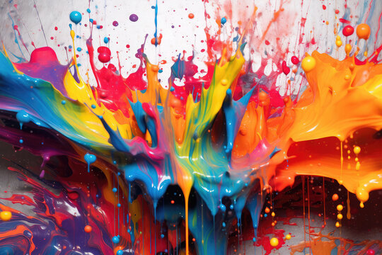 oil colorful splash