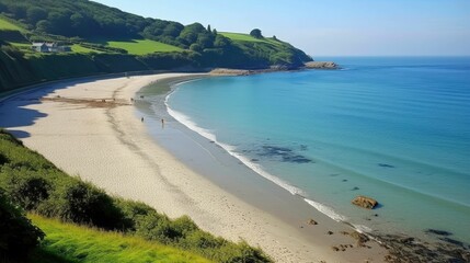 The Beach at Pentewan in Cornwall