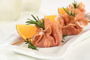 Festive snack - bacon bags