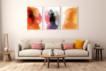 color splash picture on living room