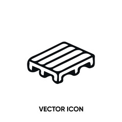 Pallet vector icon. Modern, simple flat vector illustration for website or mobile app. Shiping symbol, logo illustration. Pixel perfect vector graphics	