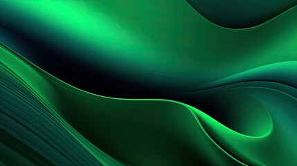 Abstract organic green lines as wallpaper background, Generative AI