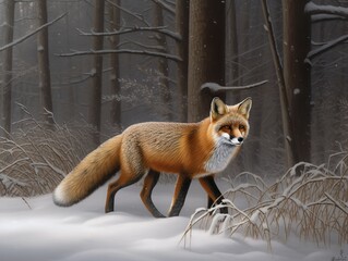 Fox's Quest: An Adventure through the Snowy Woods