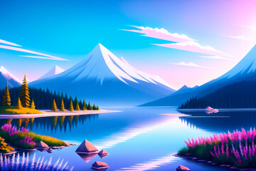 Generative concept art illustration. Generative ai.