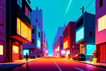 Naklejka premium Generative concept art illustration. Generative ai.