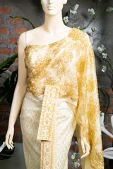 Fotobehang Historisch monument Thai Wedding dress vintage style,Bride Thai dress