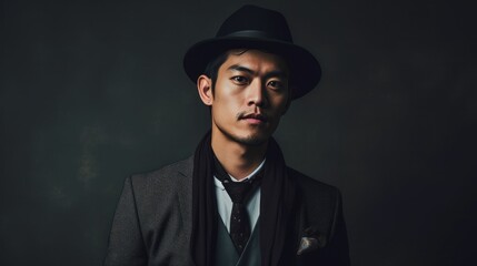 Portrait of a fashionable Asian man