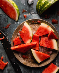 Fresh sliced summer watermelon