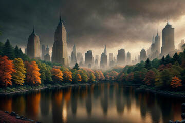 Obraz premium Generative concept art illustration. Generative ai.