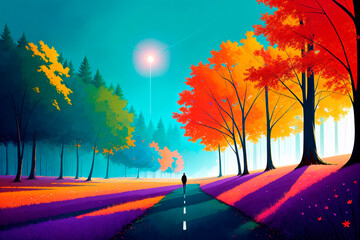 Generative concept art illustration. Generative ai.