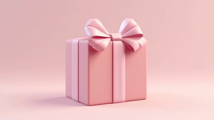 Obraz premium Pink pastel present box