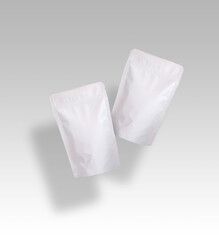 Stand Up Pouch Mockup Floating Packaging Bag 