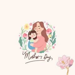 Happy mothers day illustrations