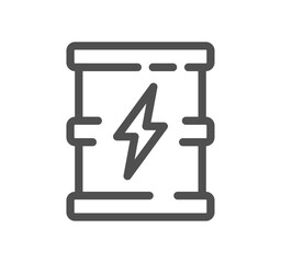 Energy types related icon outline and linear vector.