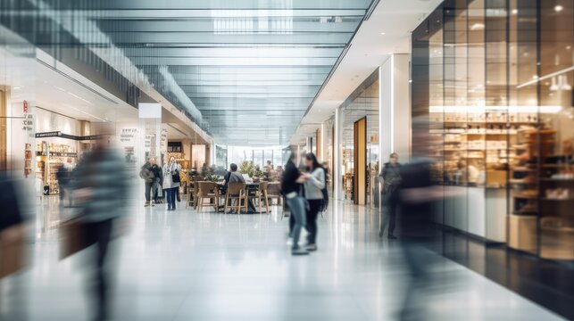 Blurred background of modern department store