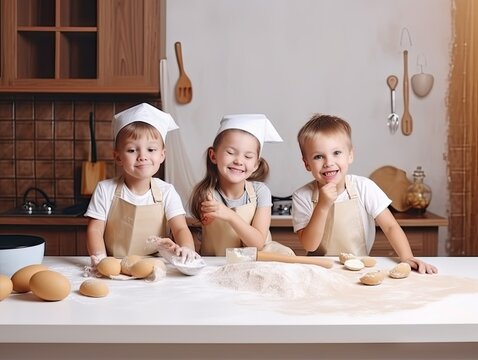 Family Baking Cookies -ai generated