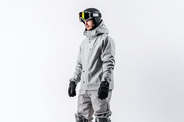 Obraz na płótnie Canvas Snowboarder Portrait in Sportswear -ai generated