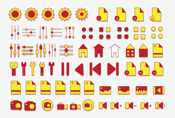 Set of Ux Ui web icons set, Outline icon collection