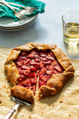 Strawberry galette rustic pie