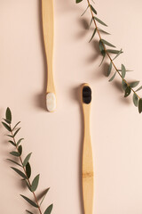 Bamboo toothbrushes. Eco-friendly items. Biodegradable personal care products.  Oral care. 