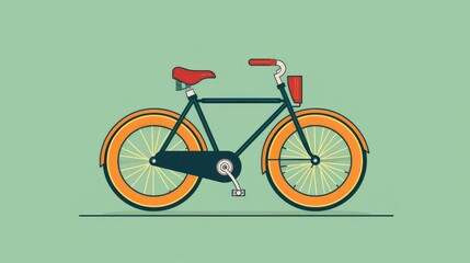 Cartoon bike icon design