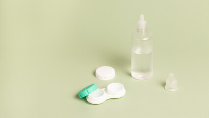 Eye lens, lens fluid, lens case.