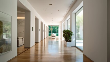 Modern home interior showcase: corridor