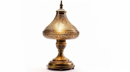 Fototapeta na wymiar Vintage lamp isolated on white background Ai generated image