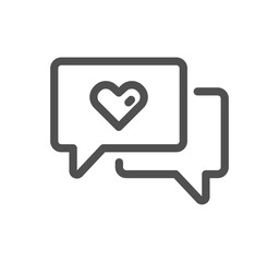 Friendship and love related icon outline and linear vector.