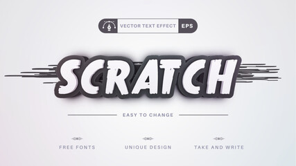 Scratch - Editable Text Effect, Font Style