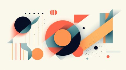 Fototapeta premium Abstract minimalist illustration in grey