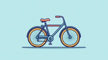Bike icon design in cartoon style