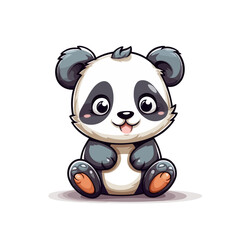 cute baby panda sitting type 3