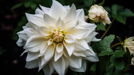White Dahlia Flower