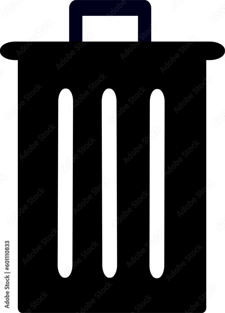 Poster trash icon. bin icon. trash can vector illustration. delete icon. replaceable vector design.