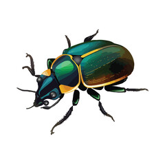 vector cute Beetle cartoon style