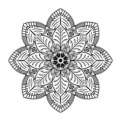 Circular pattern flower in the form of a mandala