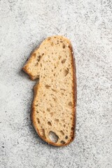 Sliced ​​fresh bread with a crispy crust. Number one.