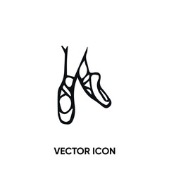 Ballet vector icon. Modern, simple flat vector illustration for website or mobile app. Pointe shoes symbol, logo illustration. Pixel perfect vector graphics	