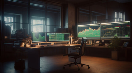 Real-Time Trading Insights, Analyzing the Stock Market with Unreal Engines Digital Graphs. Generative AI