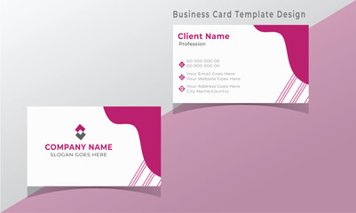 Clean style modern professional business card template design