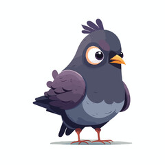 Fototapeta premium vector cute pigeon cartoon style