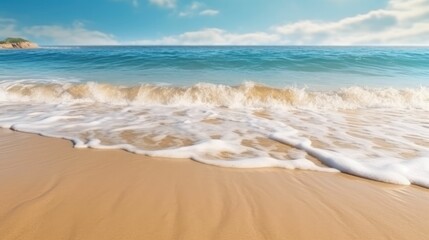 Fototapeta na wymiar Wave and sand beach background